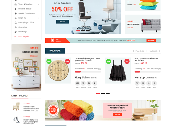 Darmowy szablon PrestaShop zapewnia profesjonalny wygląd sklepu e-commerce
